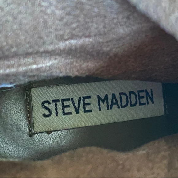 Steve Madden, Carlsen, Slouch Cuffed Suede Ankle Bootie, Brown, Tan - Picture 10 of 11